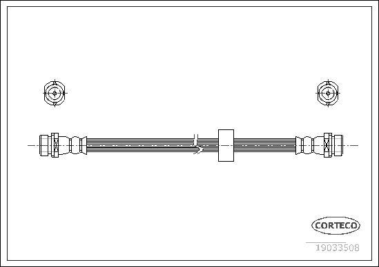 Corteco 19033508 - Гальмівний шланг autozip.com.ua