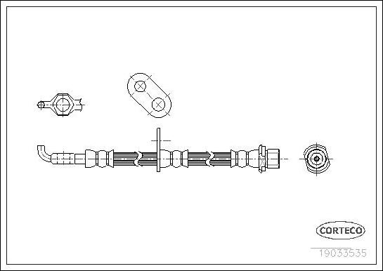 Corteco 19033535 - Гальмівний шланг autozip.com.ua