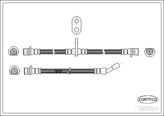 Corteco 19033537 - Гальмівний шланг autozip.com.ua