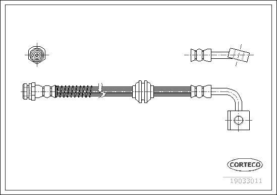 Corteco 19033011 - Гальмівний шланг autozip.com.ua