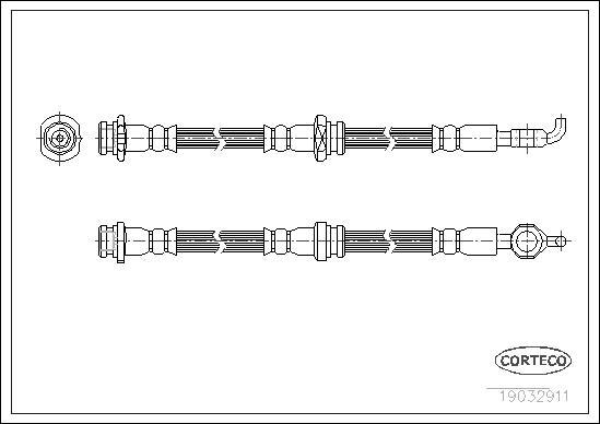 Corteco 19032911 - Гальмівний шланг autozip.com.ua