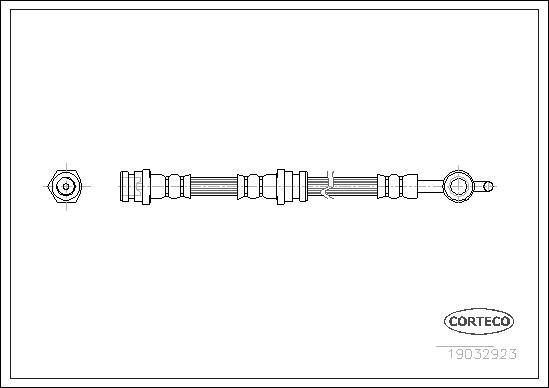 Corteco 19032923 - Гальмівний шланг autozip.com.ua