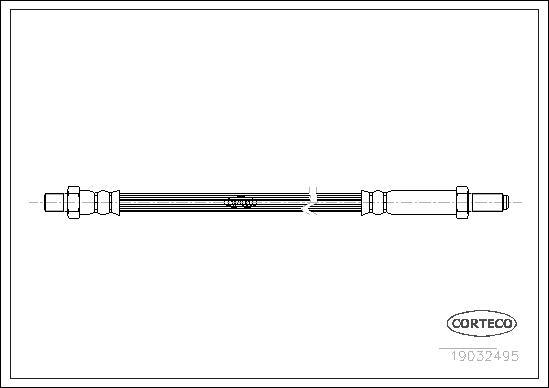 Corteco 19032495 - Гальмівний шланг autozip.com.ua