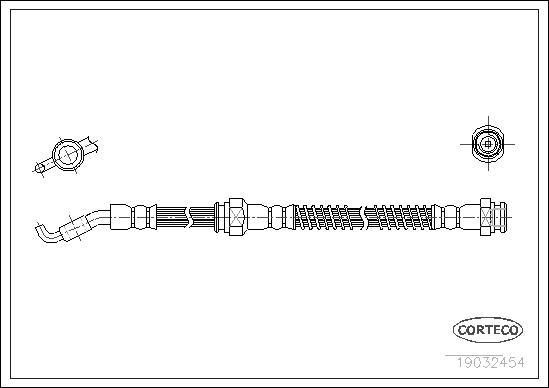 Corteco 19032454 - Гальмівний шланг autozip.com.ua