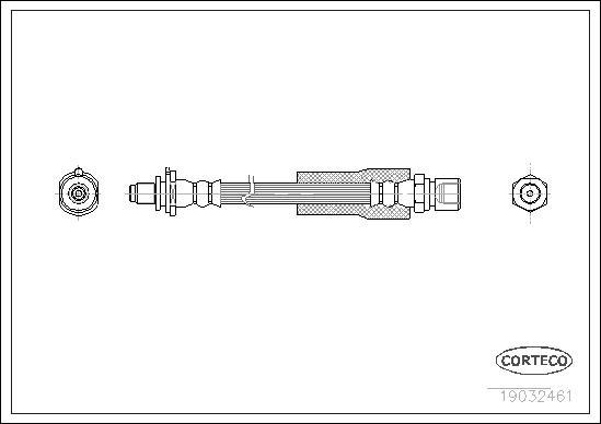 Corteco 19032461 - Гальмівний шланг autozip.com.ua