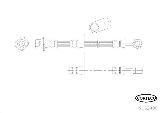 Corteco 19032486 - Гальмівний шланг autozip.com.ua