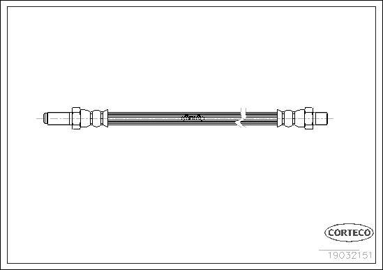 Corteco 19032151 - Гальмівний шланг autozip.com.ua