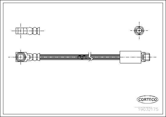 Corteco 19032175 - Гальмівний шланг autozip.com.ua