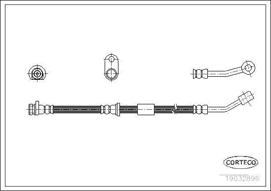 Corteco 19032896 - Гальмівний шланг autozip.com.ua