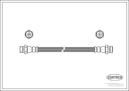 Corteco 19032805 - Гальмівний шланг autozip.com.ua
