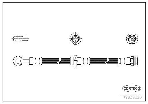 Corteco 19032326 - Гальмівний шланг autozip.com.ua