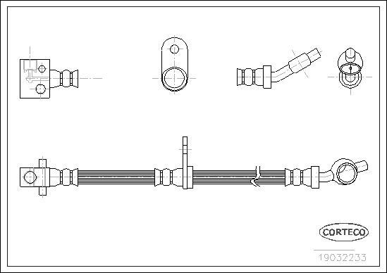 Corteco 19032233 - Гальмівний шланг autozip.com.ua