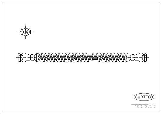 Corteco 19032750 - Гальмівний шланг autozip.com.ua