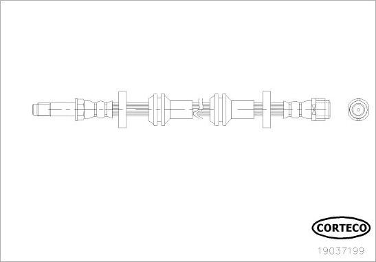 Corteco 19037199 - Гальмівний шланг autozip.com.ua