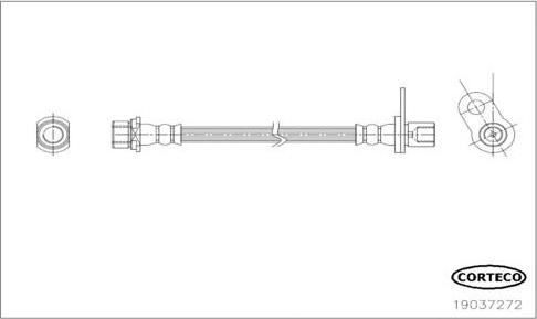 Corteco 19037272 - Гальмівний шланг autozip.com.ua