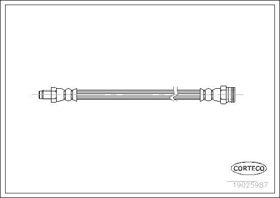 Corteco 19025987 - Гальмівний шланг autozip.com.ua