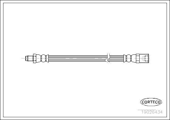 Corteco 19026434 - Гальмівний шланг autozip.com.ua