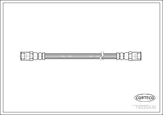 Corteco 19026436 - Гальмівний шланг autozip.com.ua