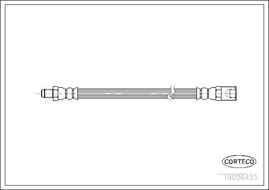 Corteco 19026433 - Гальмівний шланг autozip.com.ua