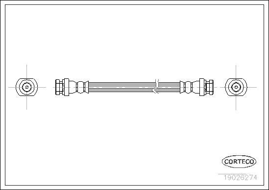 Corteco 19026274 - Гальмівний шланг autozip.com.ua