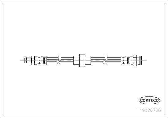 Corteco 19026700 - Гальмівний шланг autozip.com.ua