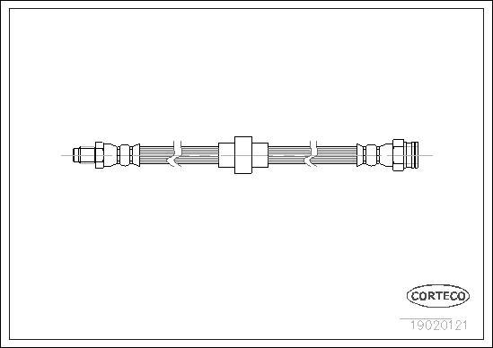 Corteco 19020121 - Гальмівний шланг autozip.com.ua