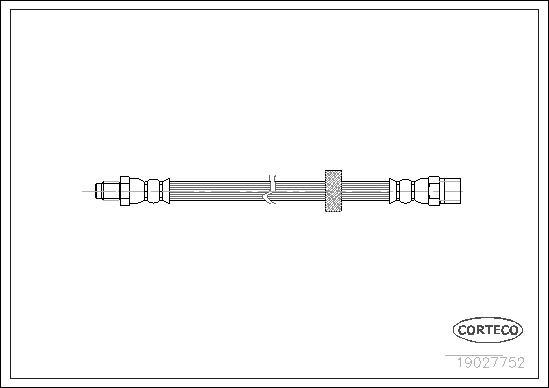 Corteco 19027752 - Гальмівний шланг autozip.com.ua