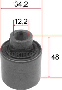 Corteco 80000091 - Сайлентблок, важеля підвіски колеса autozip.com.ua