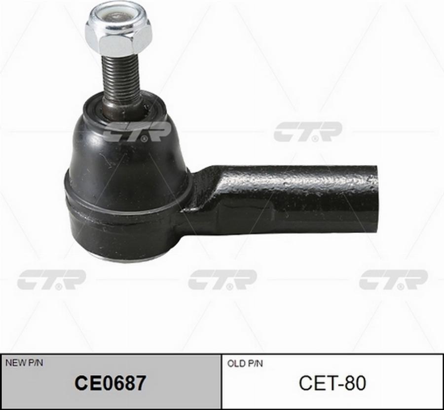 CTR CET-80 - Наконечник рульової тяги, кульовий шарнір autozip.com.ua