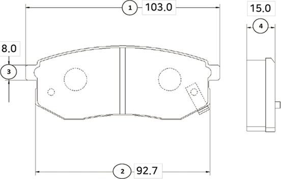 CTR GK0465 - Гальмівні колодки, дискові гальма autozip.com.ua