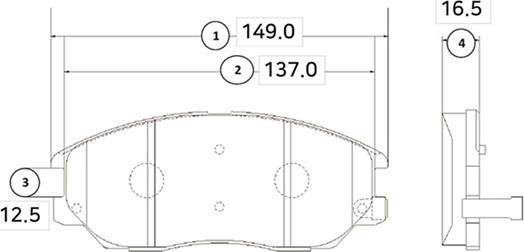 CTR GK0470 - Гальмівні колодки, дискові гальма autozip.com.ua