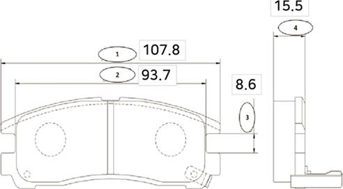 CTR GK0574 - Гальмівні колодки, дискові гальма autozip.com.ua
