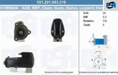 PSH 551.201.093.216 - Стартер autozip.com.ua