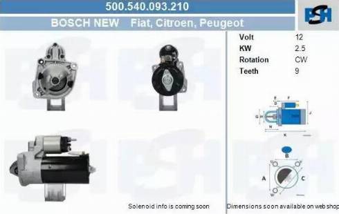 PSH 500.540.093.210 - Стартер autozip.com.ua