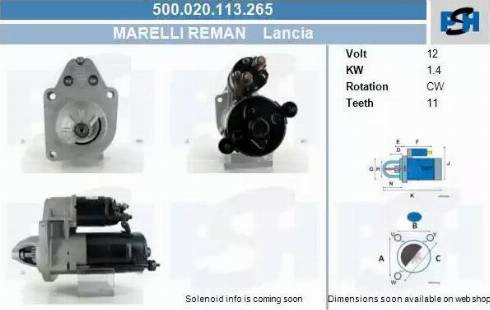 PSH 500.020.113.265 - Стартер autozip.com.ua