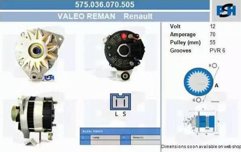 PSH 575.036.070.505 - Генератор autozip.com.ua