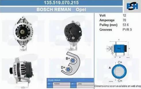 PSH 135.519.070.215 - Генератор autozip.com.ua