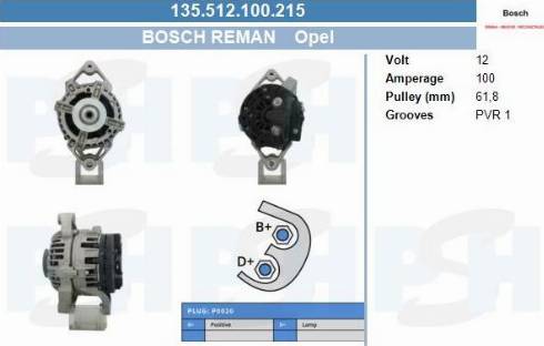 PSH 135.512.100.215 - Генератор autozip.com.ua