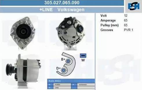 PSH 305.027.065.090 - Генератор autozip.com.ua