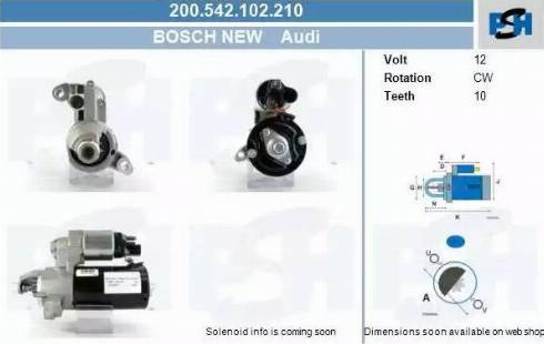 PSH 200.542.102.210 - Стартер autozip.com.ua