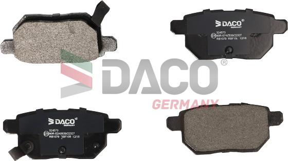 DACO 324573 - Гальмівні колодки, дискові гальма autozip.com.ua