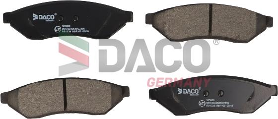 DACO 325006 - Гальмівні колодки, дискові гальма autozip.com.ua