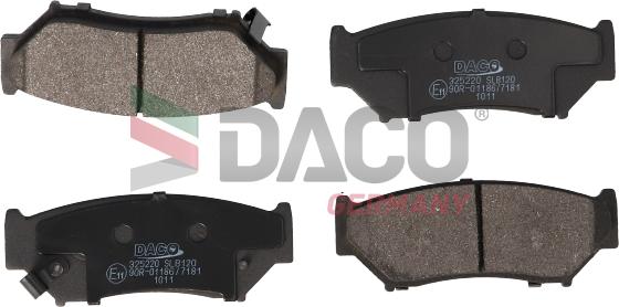 DACO 325220 - Гальмівні колодки, дискові гальма autozip.com.ua