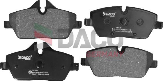 DACO 320330 - Гальмівні колодки, дискові гальма autozip.com.ua