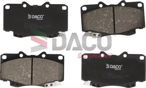 DACO 323941 - Гальмівні колодки, дискові гальма autozip.com.ua