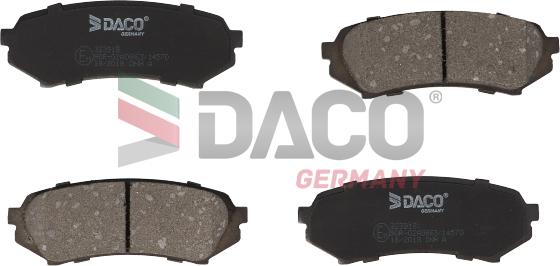 DACO 323918 - Гальмівні колодки, дискові гальма autozip.com.ua