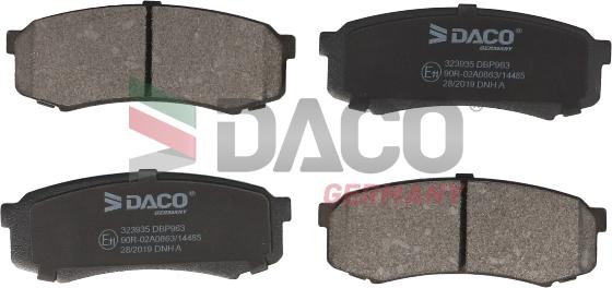 DACO 323935 - Гальмівні колодки, дискові гальма autozip.com.ua