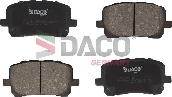 DACO 323931 - Гальмівні колодки, дискові гальма autozip.com.ua