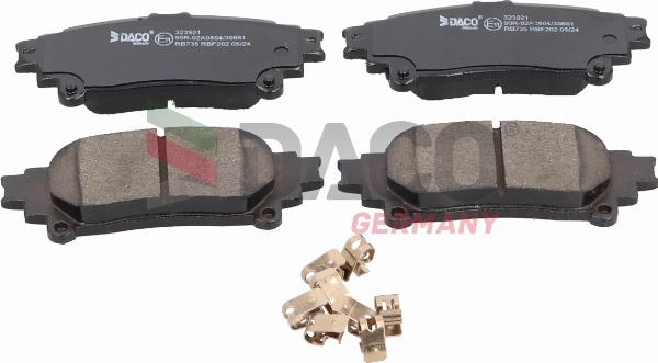 DACO 323921 - Гальмівні колодки, дискові гальма autozip.com.ua
