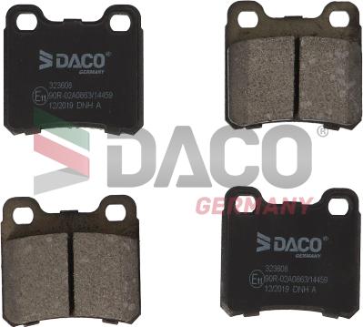DACO 323608 - Гальмівні колодки, дискові гальма autozip.com.ua